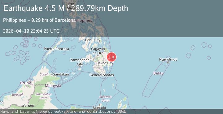 Map of Mindanao, Philippines