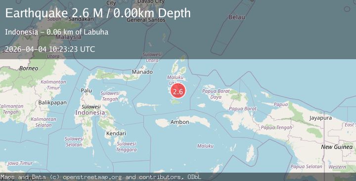 Map of Halmahera, Indonesia