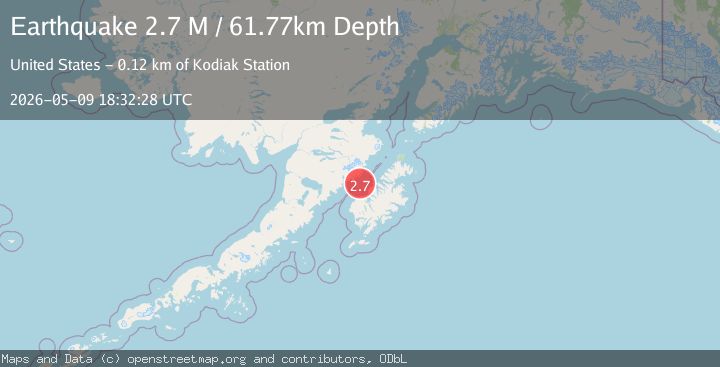 Map of Kodiak Island region, Alaska