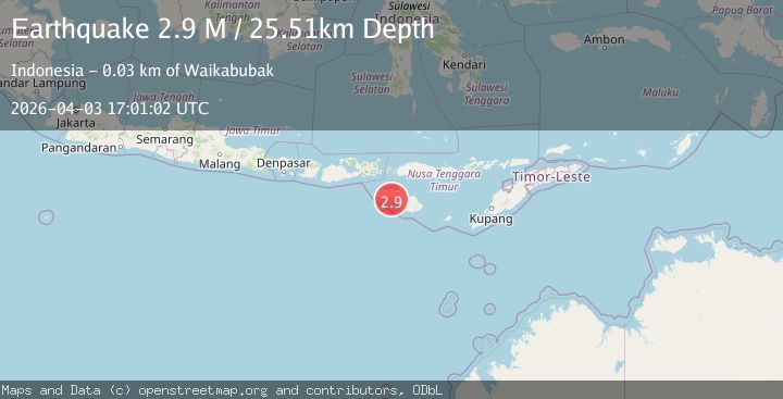 Map of Sumba region, Indonesia
