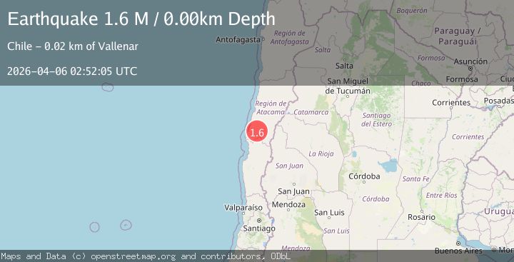 Map of Atacama, Chile
