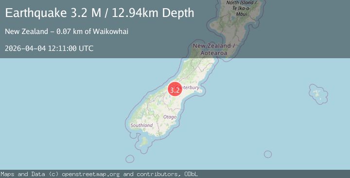Map of Mackenzie District, New Zealand