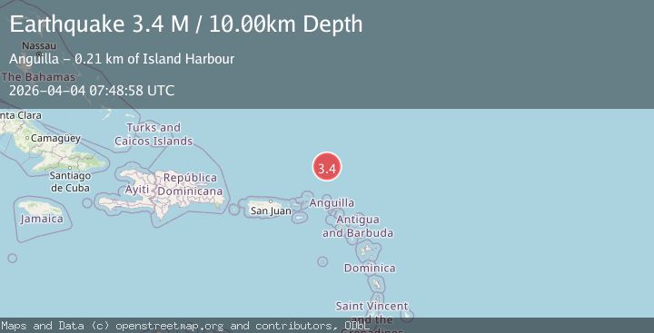 Map of north of Anguilla, Leeward Islands