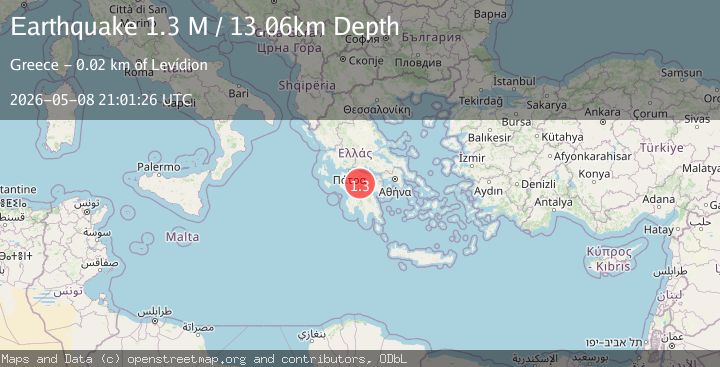 Map of Peloponnese Region, Greece