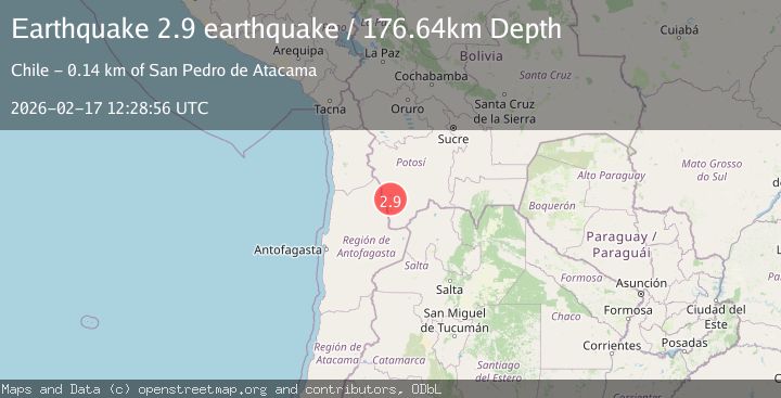 Map of Potosi, Bolivia