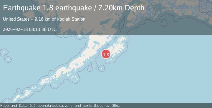 Map of Kodiak Island region, Alaska