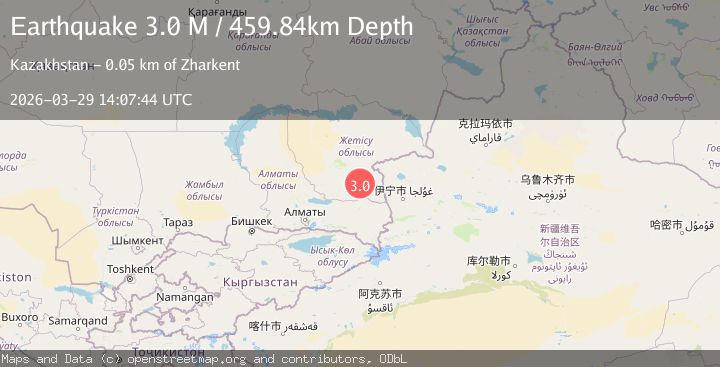 Map of eastern Kazakhstan