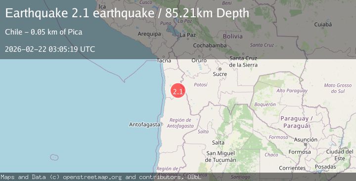 Map of Tarapaca, Chile