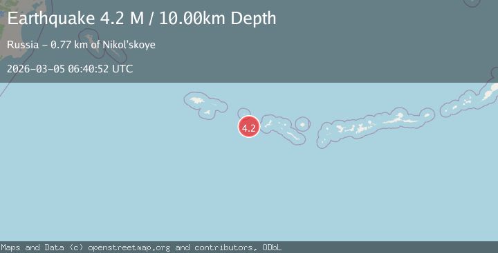 Map of Rat Islands, Aleutian Islands, Alaska