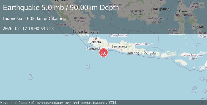 Map of Java, Indonesia
