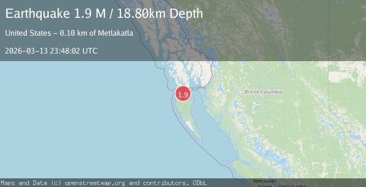 Map of Haida Gwaii Region, Canada