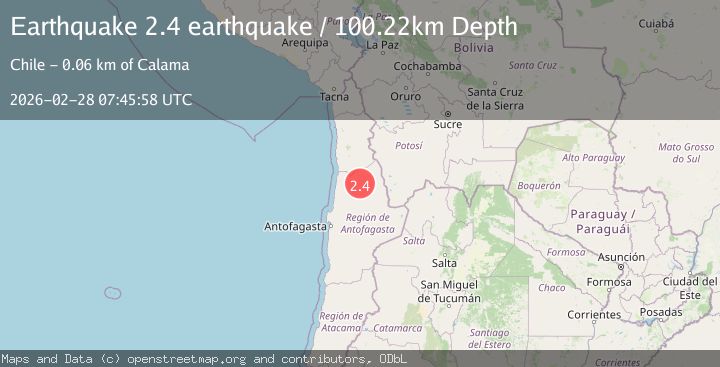 Map of Antofagasta, Chile