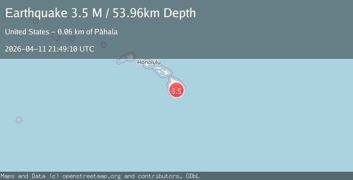 Map of Hawaiian Islands region
