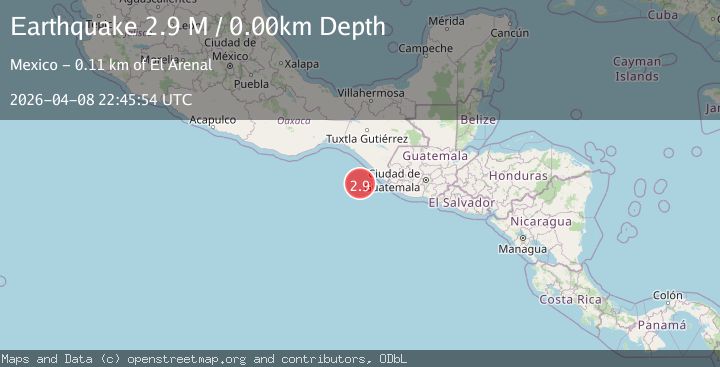 Map of offshore Chiapas, Mexico