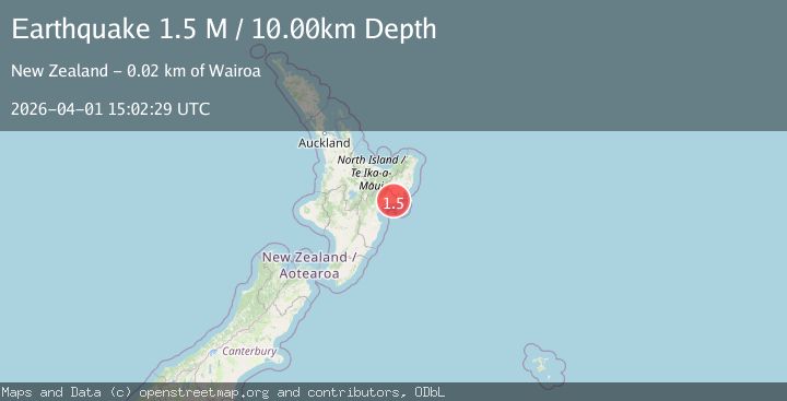 Map of Wairoa District, New Zealand