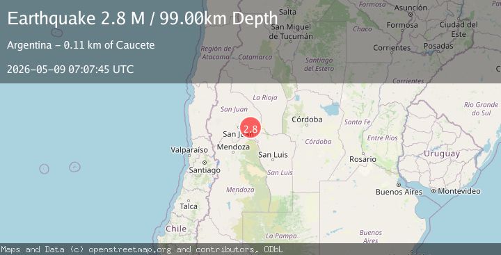 Map of San Juan, Argentina