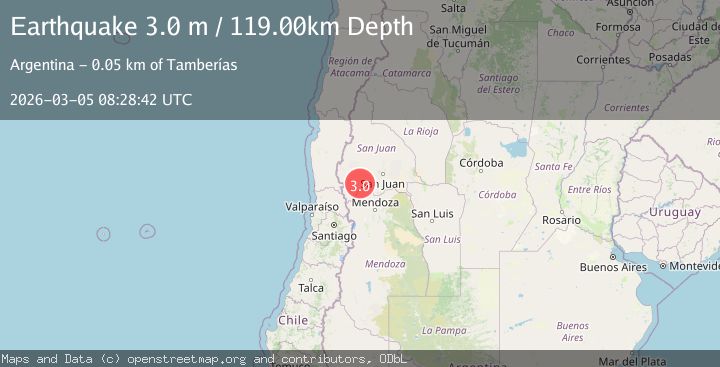 Map of San Juan, Argentina