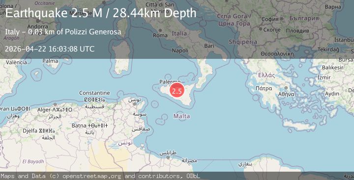 Map of Sicily, Italy