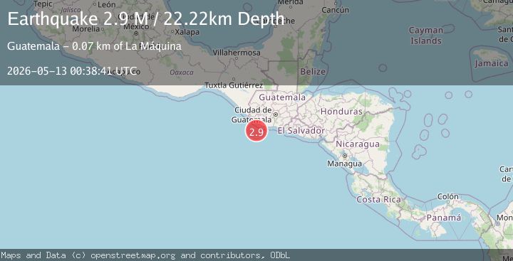 Map of offshore Guatemala