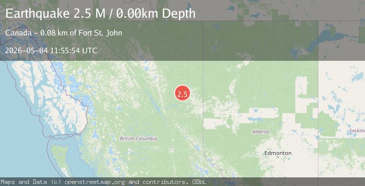 Map of British Columbia, Canada