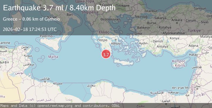 Map of Offshore southern Greece