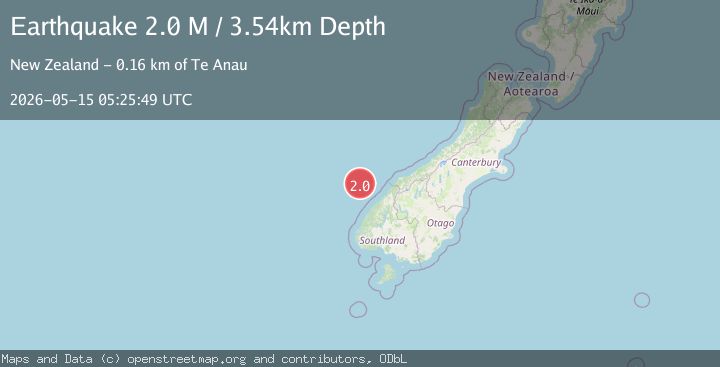 Map of off the west coast of the South Island of New Zealand