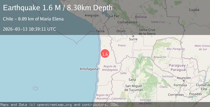 Map of Antofagasta, Chile
