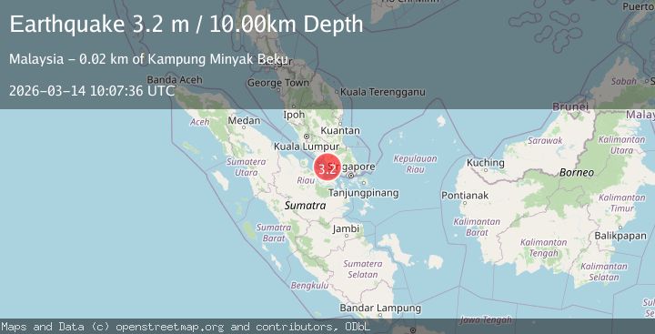 Map of northern Sumatra, Indonesia