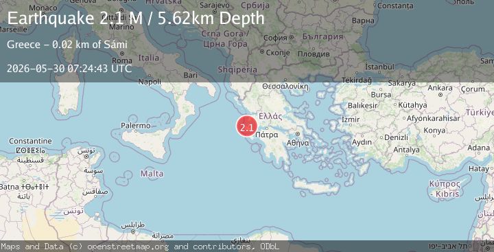 Map of Near the coast of Greece