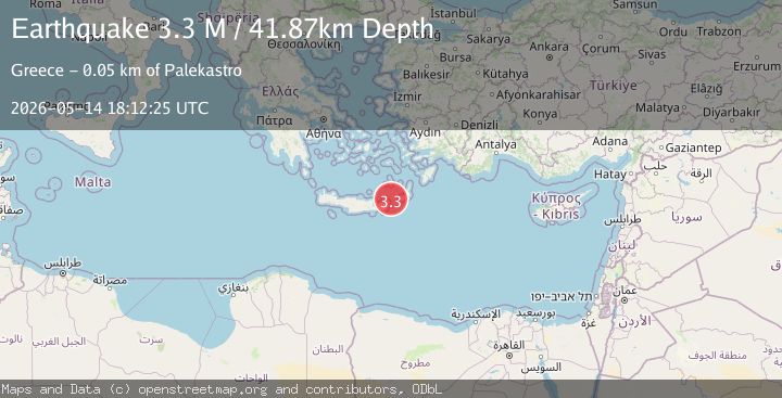 Map of Offshore Crete, Greece