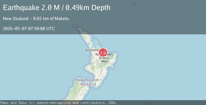 Map of North Island of New Zealand