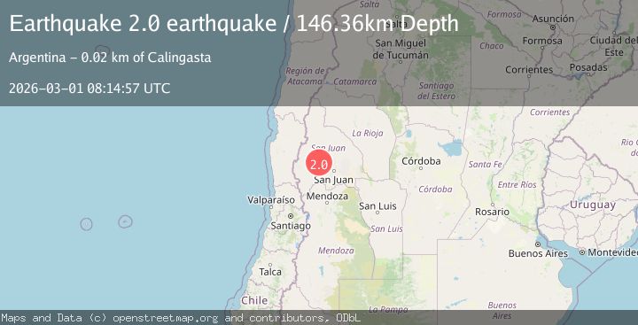 Map of San Juan, Argentina