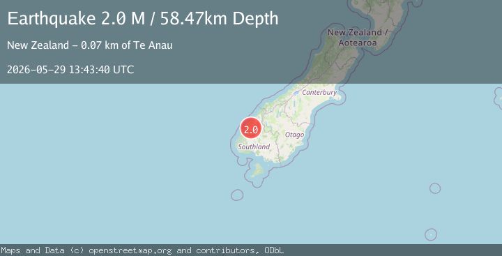Map of Southland District, New Zealand