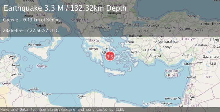 Map of Offshore southern Greece