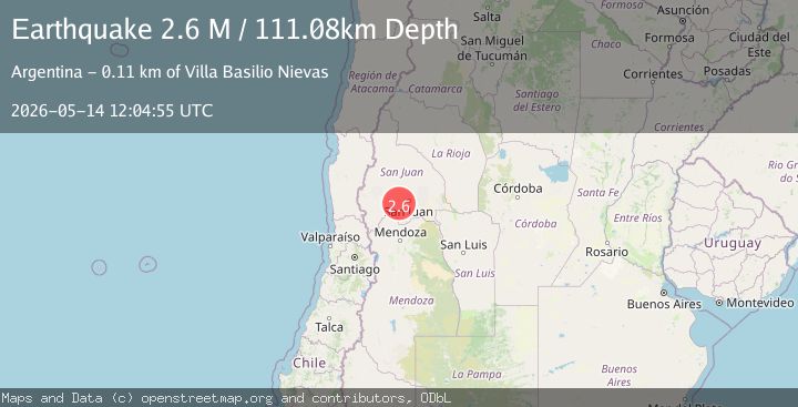 Map of San Juan, Argentina