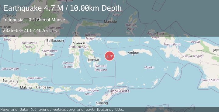 Map of Banda Sea