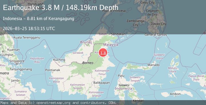 Map of Kalimantan, Indonesia