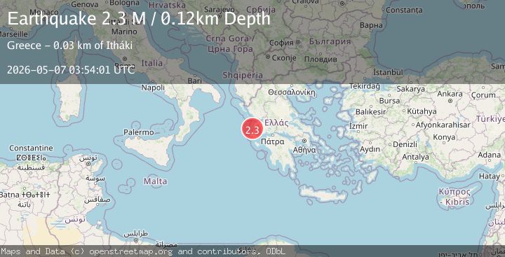 Map of Near the coast of Greece