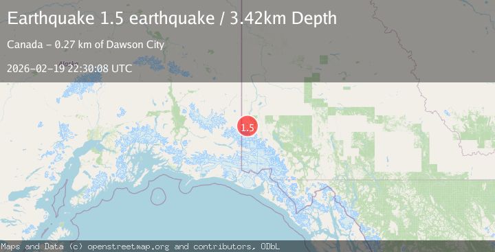 Map of Southern Yukon Territory, Canada