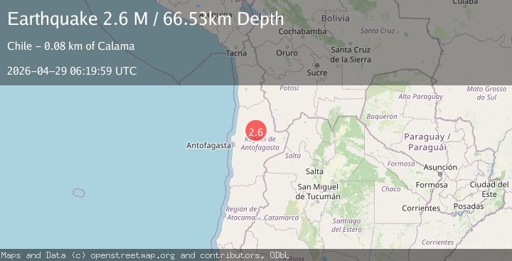Map of Antofagasta, Chile