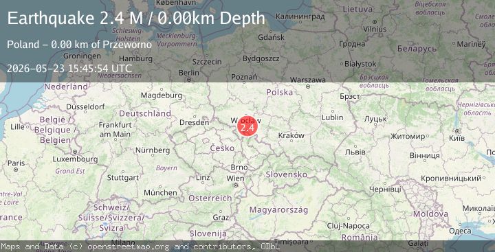 Map of Poland-Czech Republic border region