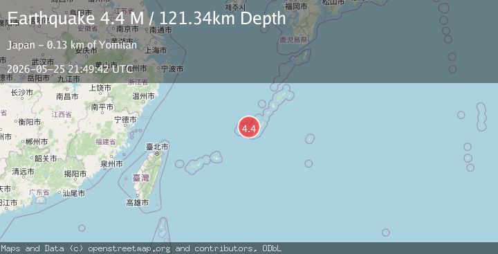 Map of Ryukyu Islands, Japan