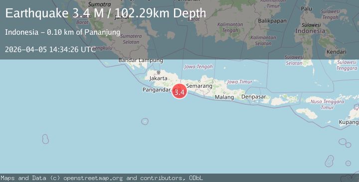 Map of Java, Indonesia