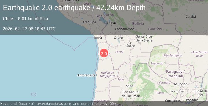 Map of Tarapaca, Chile