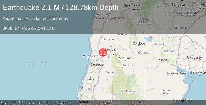 Map of Mendoza, Argentina