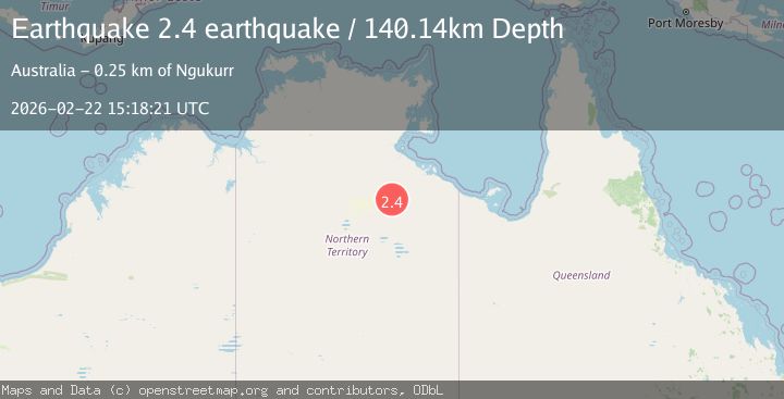 Map of Northern Territory, Australia