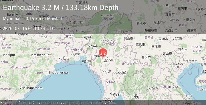 Map of Myanmar-India border region