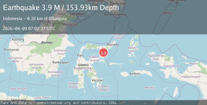 Map of Minahasa, Sulawesi, Indonesia