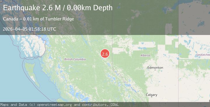 Map of British Columbia, Canada