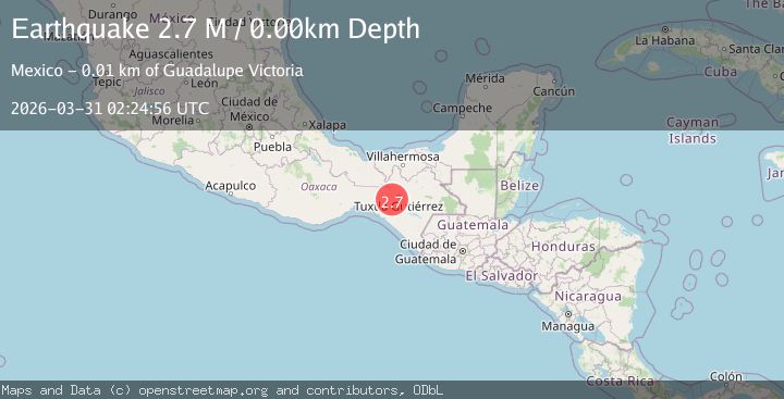 Map of Chiapas, Mexico